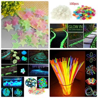 [FREESHIP] BỘ 100 VIÊN ĐÁ CUỘI - NGÔI SAO - VÒNG TAY QUE PHÁT SÁNG
