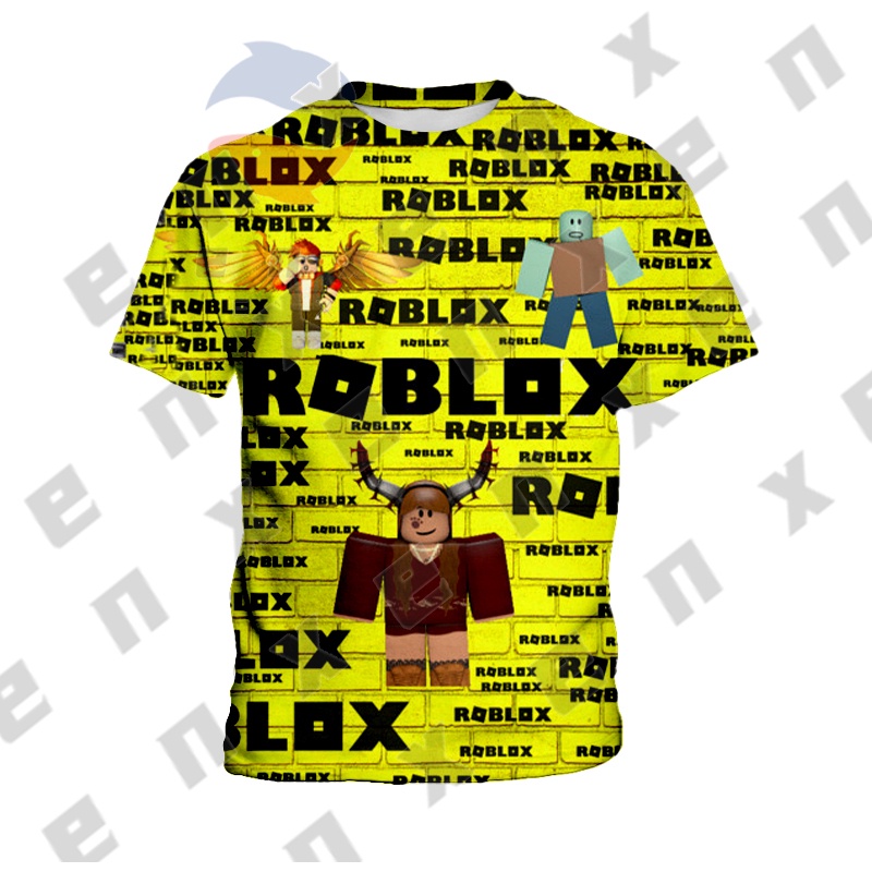 Áo Thun Tay Ngắn In Hoạt Hình Roblox Thời Trang Mùa Hè Cho Bé Từ 3-13 Tuổi