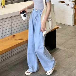Quần jeans nữ lưng cao ống đứng thời trang hàn