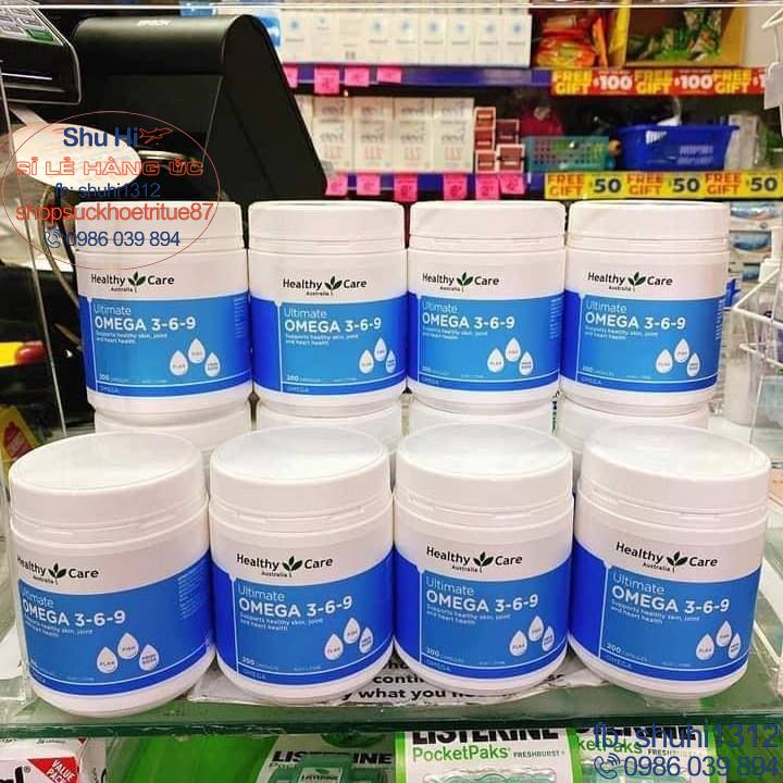 Viên uống omega 369 của healthy care 200 viên úc - healthy care ultimate omega 3 6 9, omega 3 omega 6 omega 9