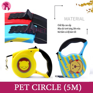Dây dắt tự động cho chó mèo 5m - Dây dắt cuộn