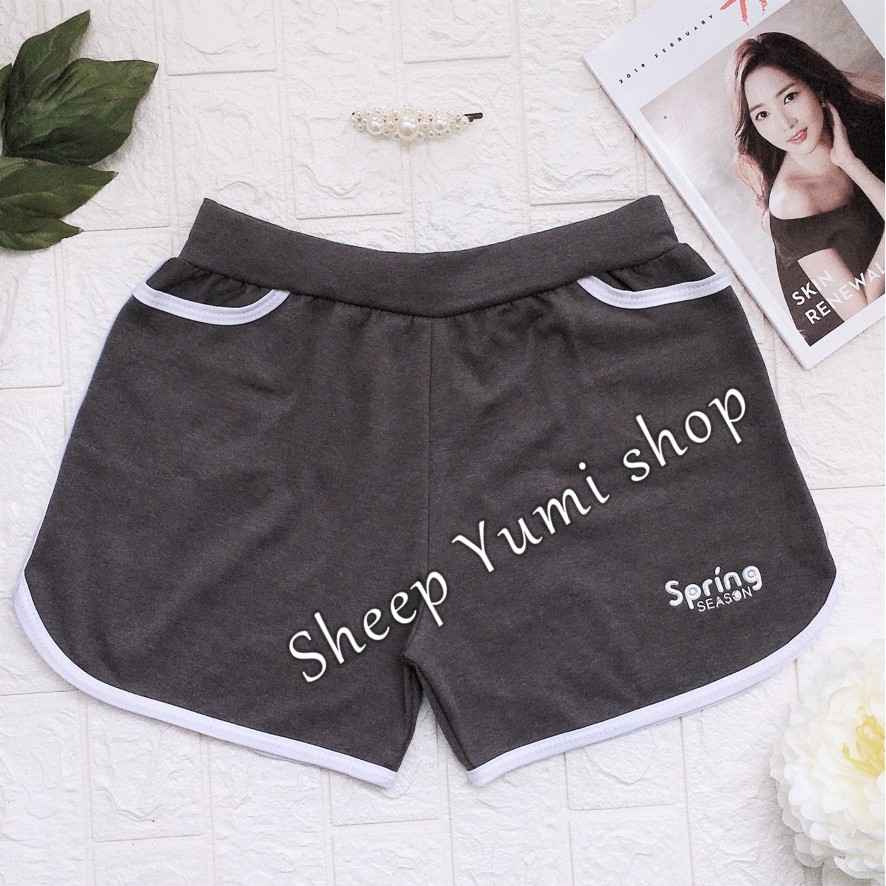 Quần short thể thao nữ siêu rẻ lưng thun co giãn chất đẹp SHEEP YUMI SHOP QV02