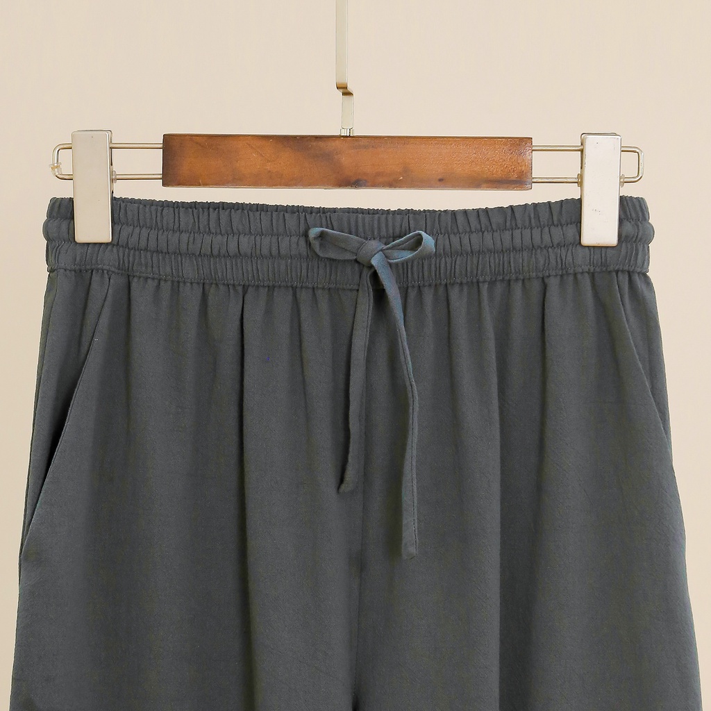 Quần pijama ống suông nữ mặc nhà MOMOJAMA chất đũi linen cao cấp M2898 | BigBuy360 - bigbuy360.vn