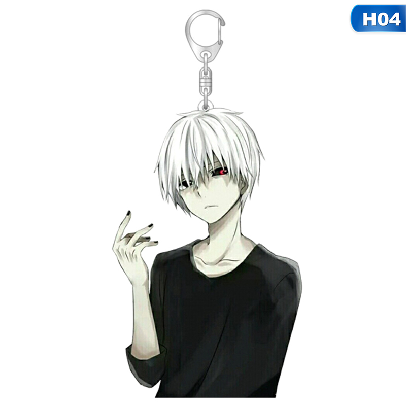 Móc khóa trang trí hình nhân vật trong Tokyo Ghoul bằng silicone