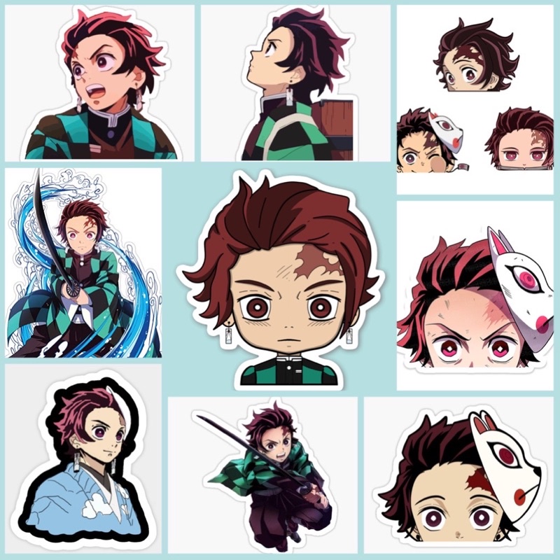 30-60 hình dán/Sticker Tanjiro Kamado Kimetsu no yaiba