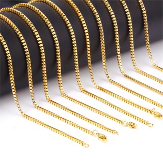 dây chuyền titan mạ vàng 18k như thật kiểu hộp dày