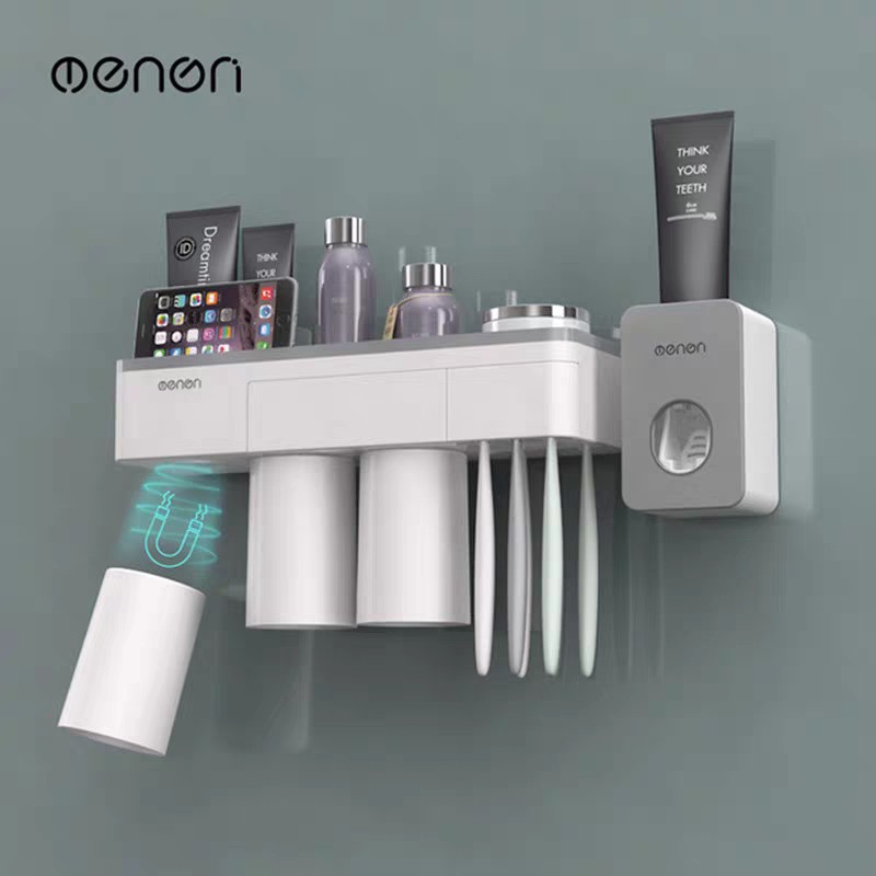 Kệ Bàn Chải Đánh Răng Oenon Bộ Nhả Kem Đánh Răng Tự Động Cao Cấp