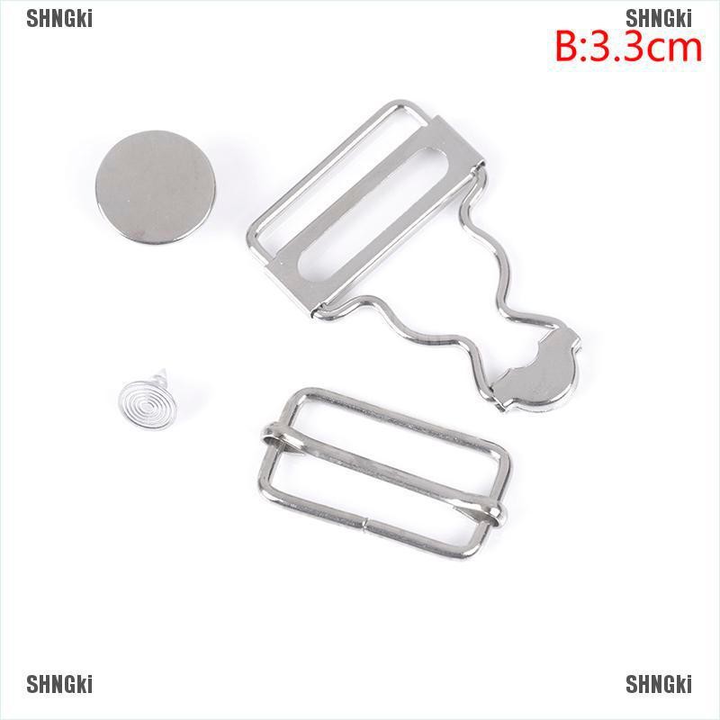 Shngki 1 Bộ Quần Yếm Denim Phối Nút Kim Loại Có Dây Đeo | BigBuy360 - bigbuy360.vn