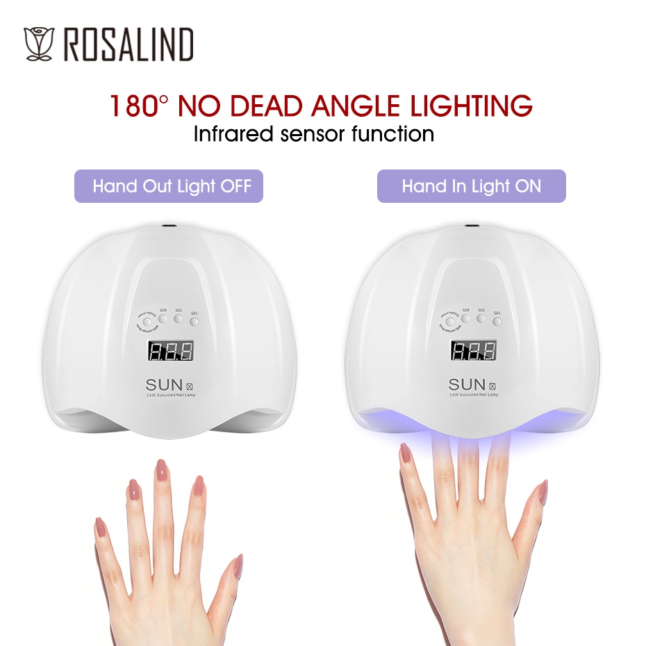 Đèn LED sấy sơn móng tay ROSALIND 36 bóng LED UV / LED 72W