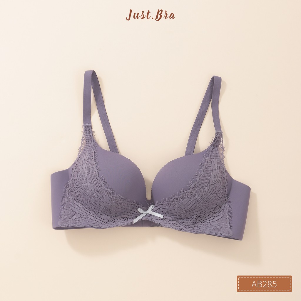 Áo ngực Just Bra mềm mịn mix ren thanh lịch, lên form xinh xắn AB285 | BigBuy360 - bigbuy360.vn