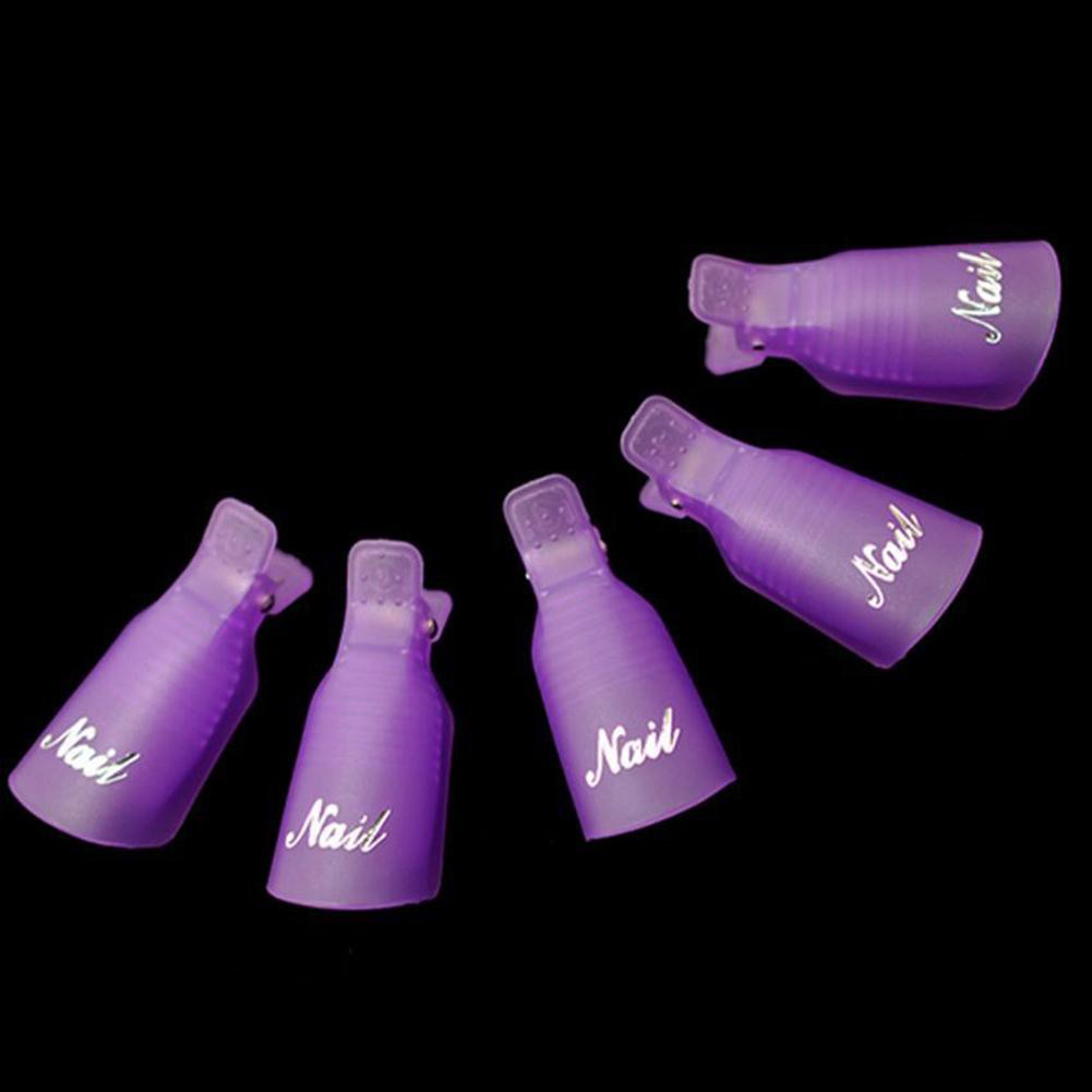 [Hàng mới về] Set 10 kẹp ủ tẩy sơn móng tay bằng nhựa