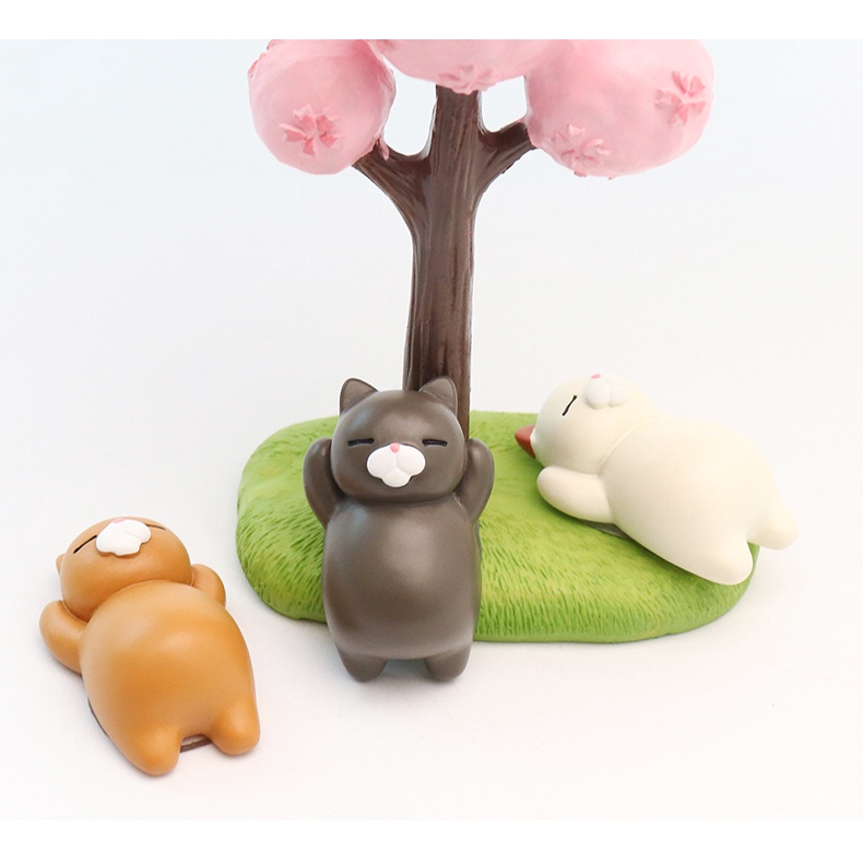 Bộ 8 Búp Bê Hình Mèo Và Cây Hoa Dễ Thương Dùng Trang Trí Xe Hơi