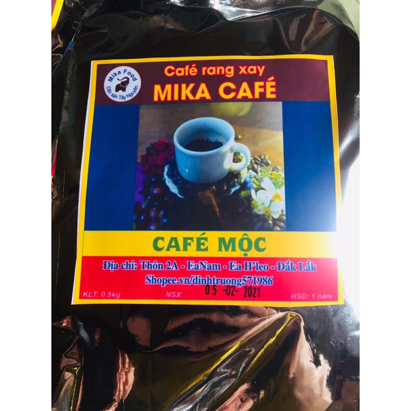 Cà phê hạt mộc robusta vs arabica 80/20 500gr