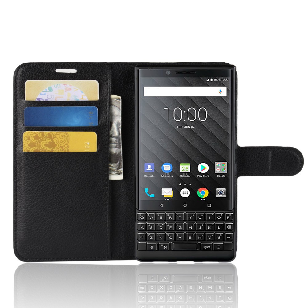 Bao da điện thoại nhiều màu tùy chọn có ngăn đựng thẻ thời trang cho BlackBerry Key 2