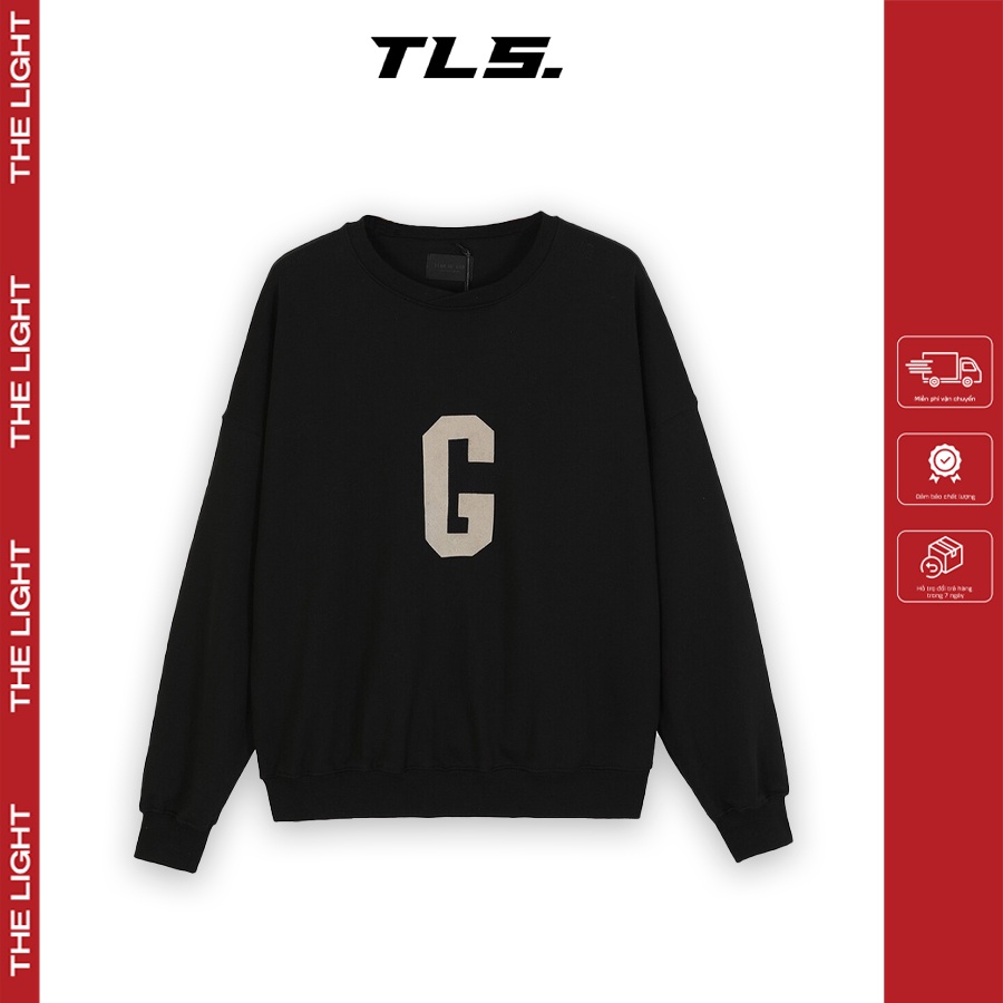 Áo sweater TLS FEAR OF GOD 7th main line G letter unisex dài tay chất liệu nỉ bông