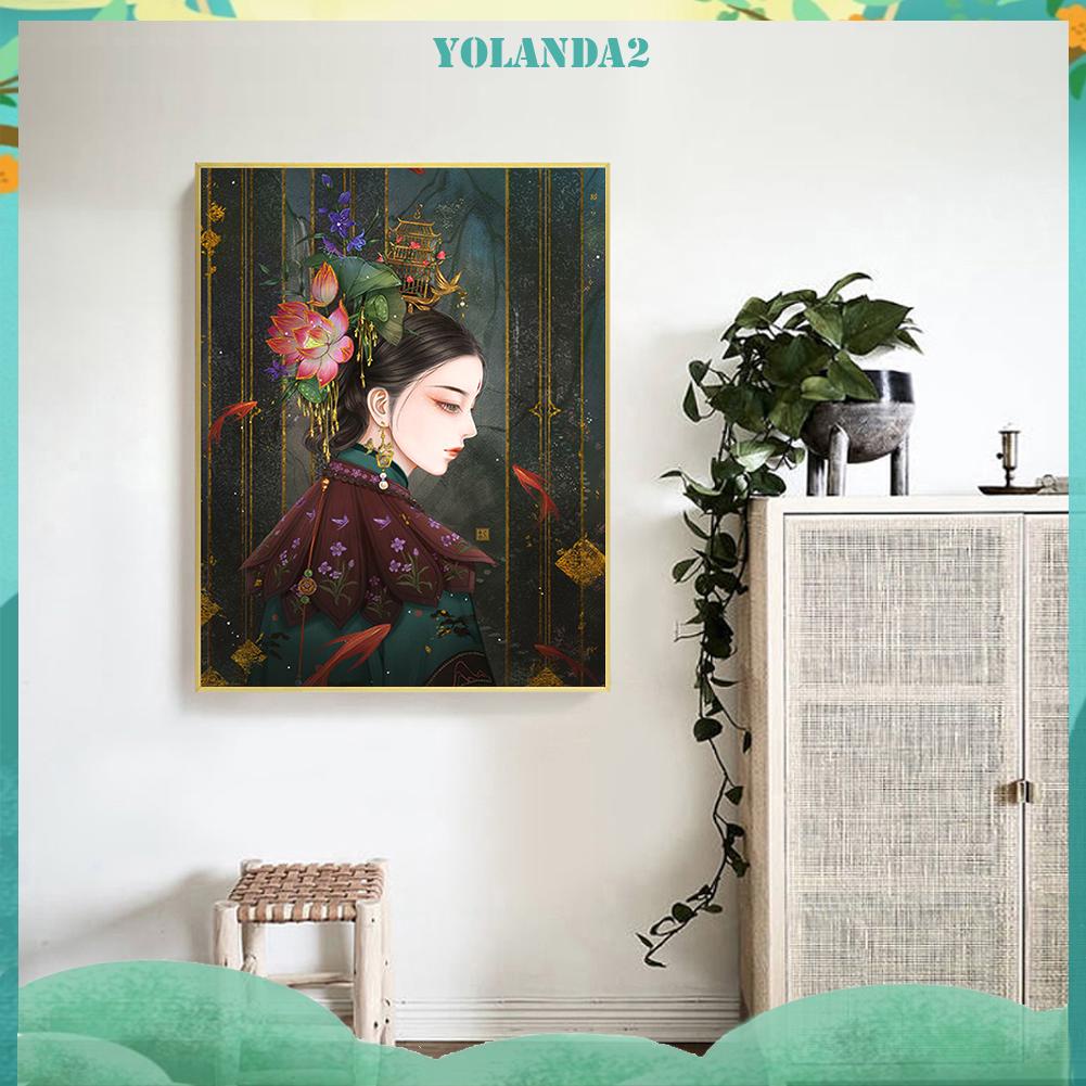 Tranh Thêu Chữ Thập DIY 11CT Hình Cô Gái Xinh Đẹp