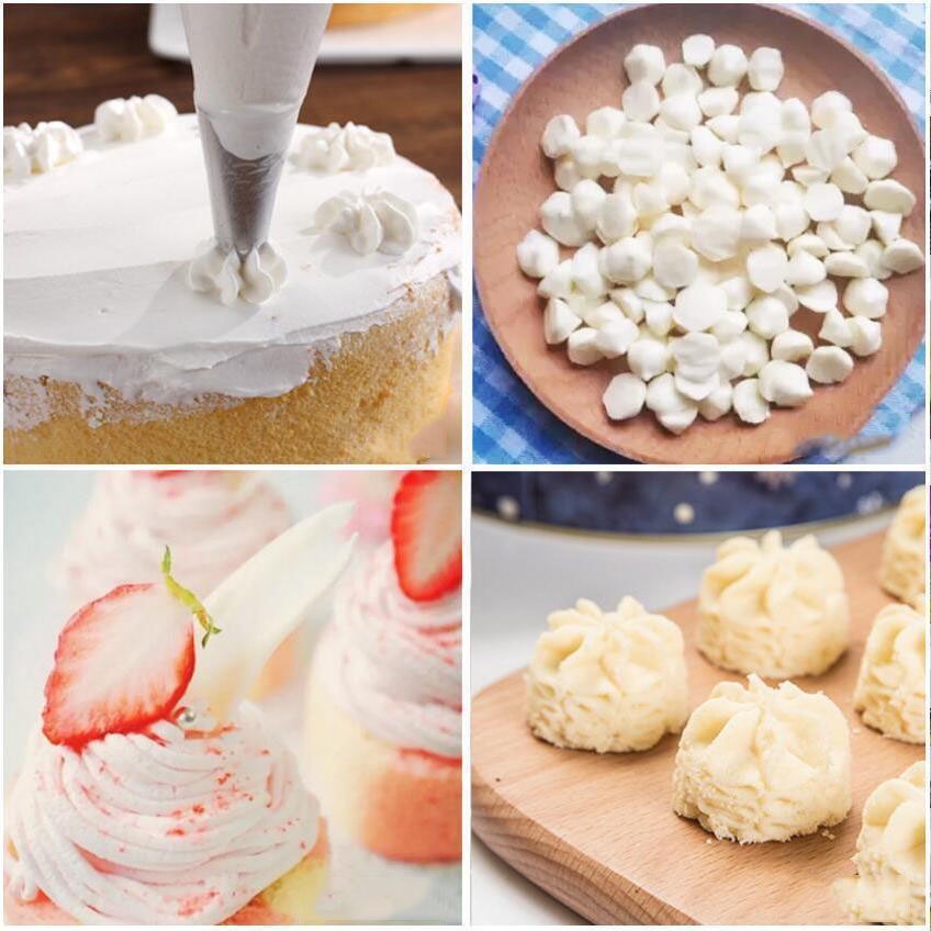 Bộ Dụng Cụ Làm Túi Đựng Kem / Bánh Quy Chất Liệu Cấp Thực Phẩm Dày Dặn Tiện Dụng Cho Bé