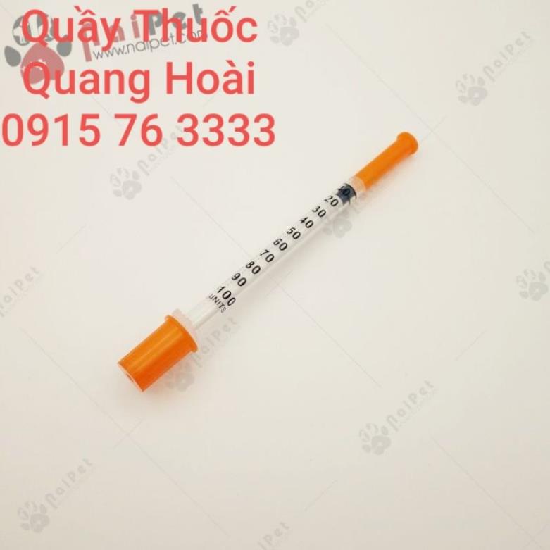 Hộp 100 chiếc xi lanh tiêm Thẩm mỹ, Bơm kim tiêm tiểu đường 100ui Mediplast / Promisemed 1ml u40 u100