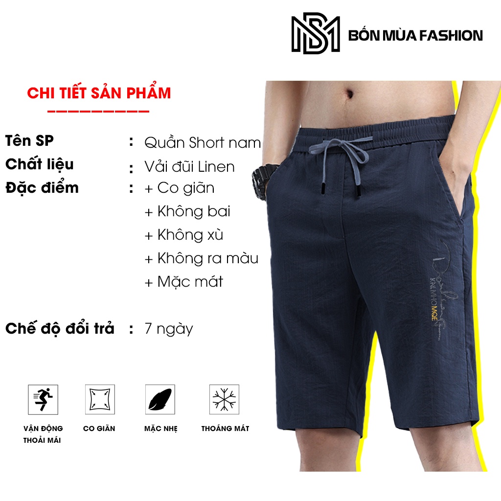 Quần đũi nam ngố lửng chất vải mềm thông thoáng thời trang vận động tốt cho mùa hè BMF
