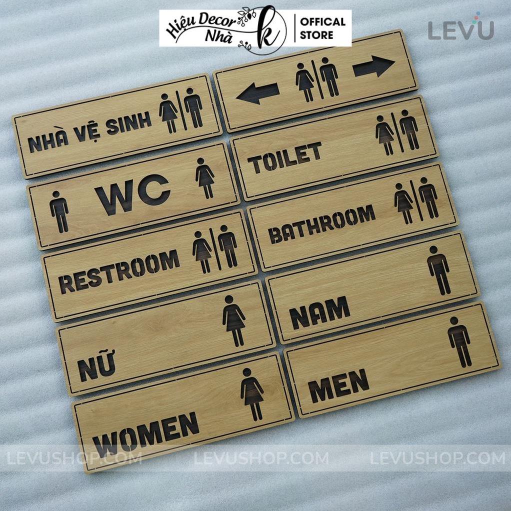 Bảng WC Toilet Decor Vintage Dán cửa nhà vệ sinh cao cấp có sẵn keo TL29 - Hiệu Nhà K