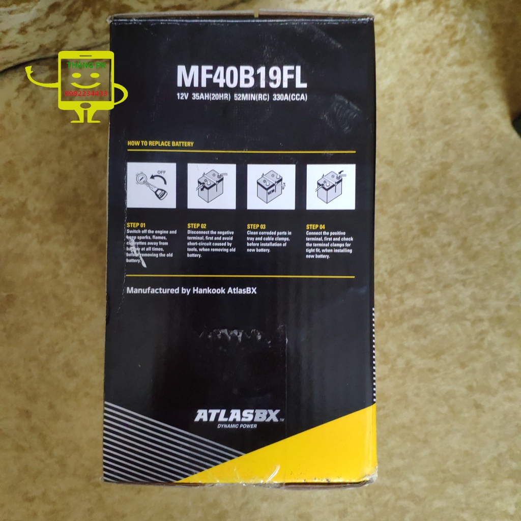 Ắc Quy Ô Tô 40ah Kia Morning - i10 - Wigo