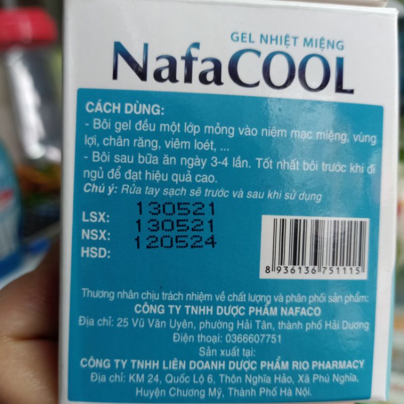 Gel bôi nhiệt miệng Nafa Cool gói 2g