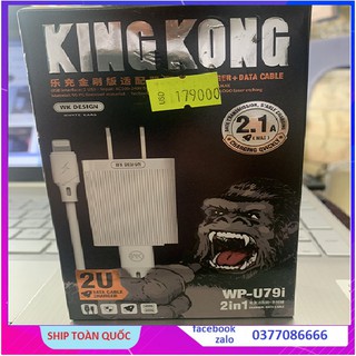 Bộ cáp sạc KingKong WP-U79i ( 2-in-1)
