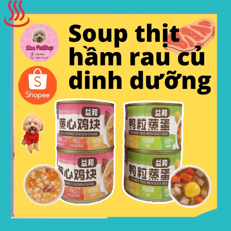 Soup thịt rau củ dinh dưỡng cho thú cưng ( hộp 100g)