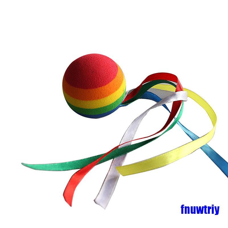 [COD]Car Antenna Toppers Rainbow Ball Colored Ribbon Antenna Balls