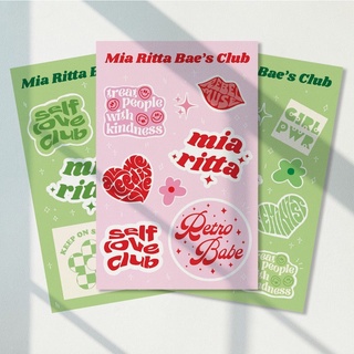 Decal dán sticker Mia Ritta nhãn dán trang trí xinh xắn