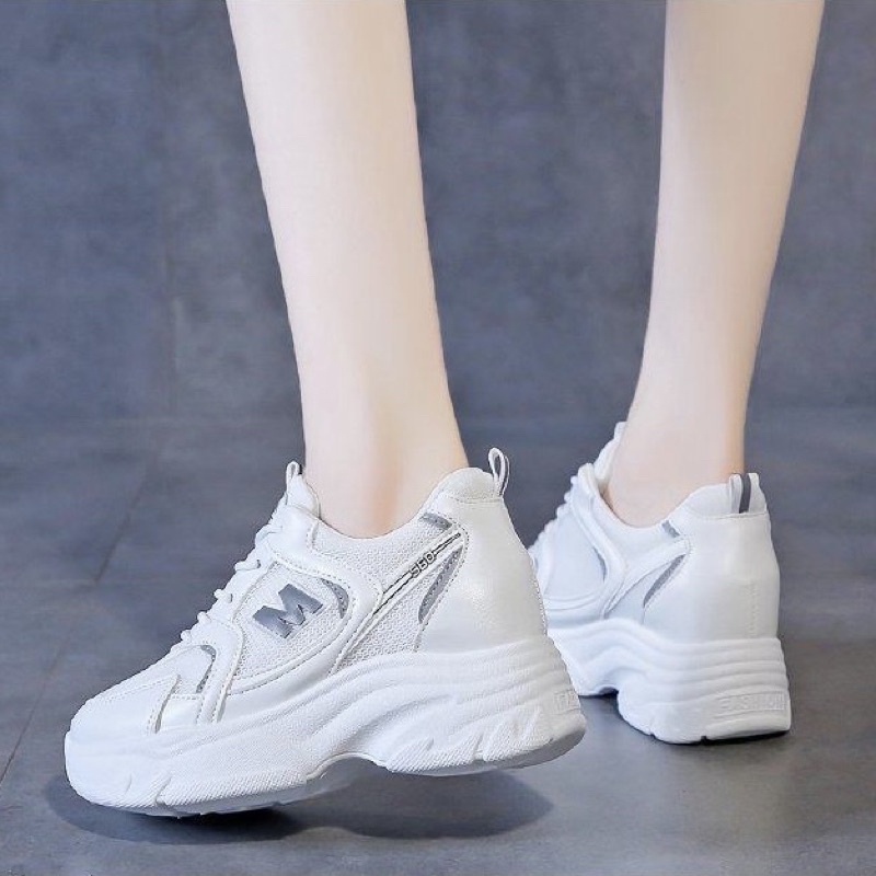 Giày Thể Thao Nữ Độn Đế 7 Phân Tăng Chiều Cao Hình Chữ M