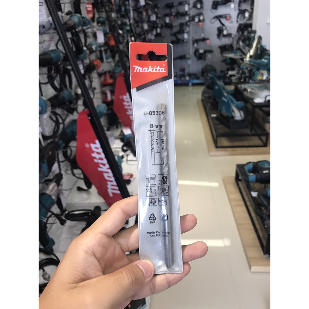[ CHÍNH HÃNG ] Mũi khoan bê tông đuôi trụ Makita, Mũi khoan bê tông đuôi kẹp Makita đủ size : 6mm, 8mm, 10mm.