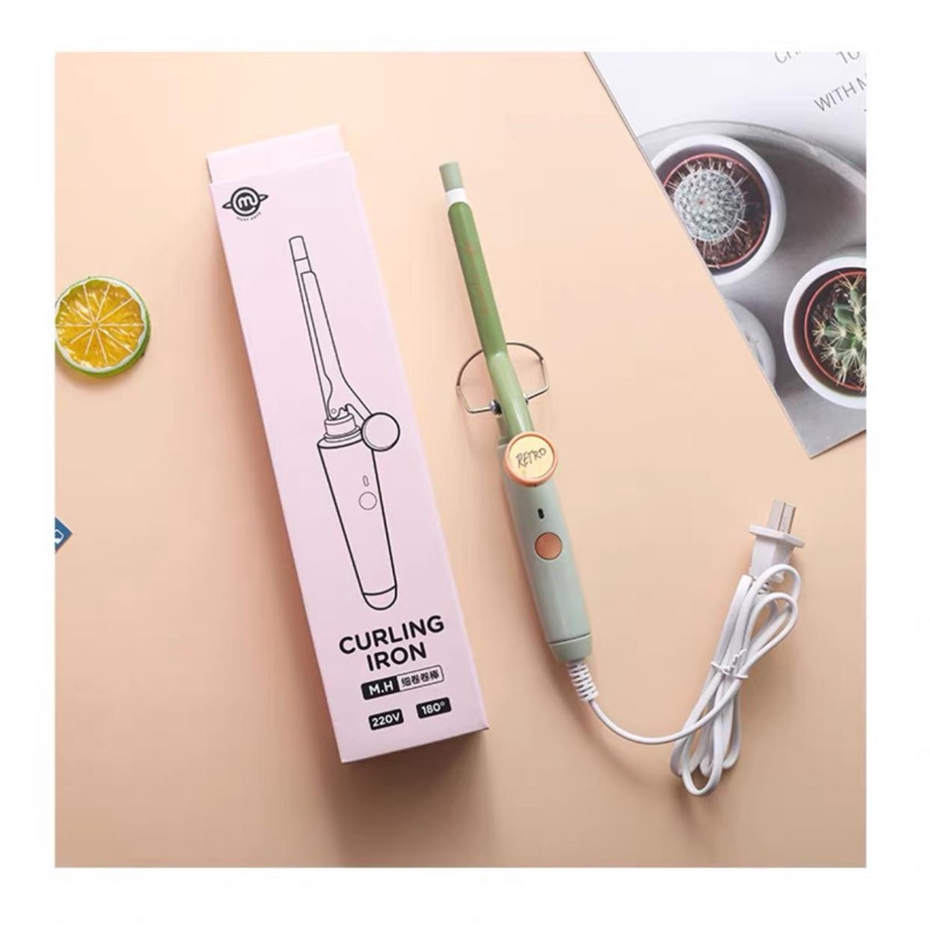 Máy uốn tóc hàn quốc mini ngàm nhỏ Retro có ngàm giữ tạo lọn xoăn nhỏ MiibooShi PVN17586