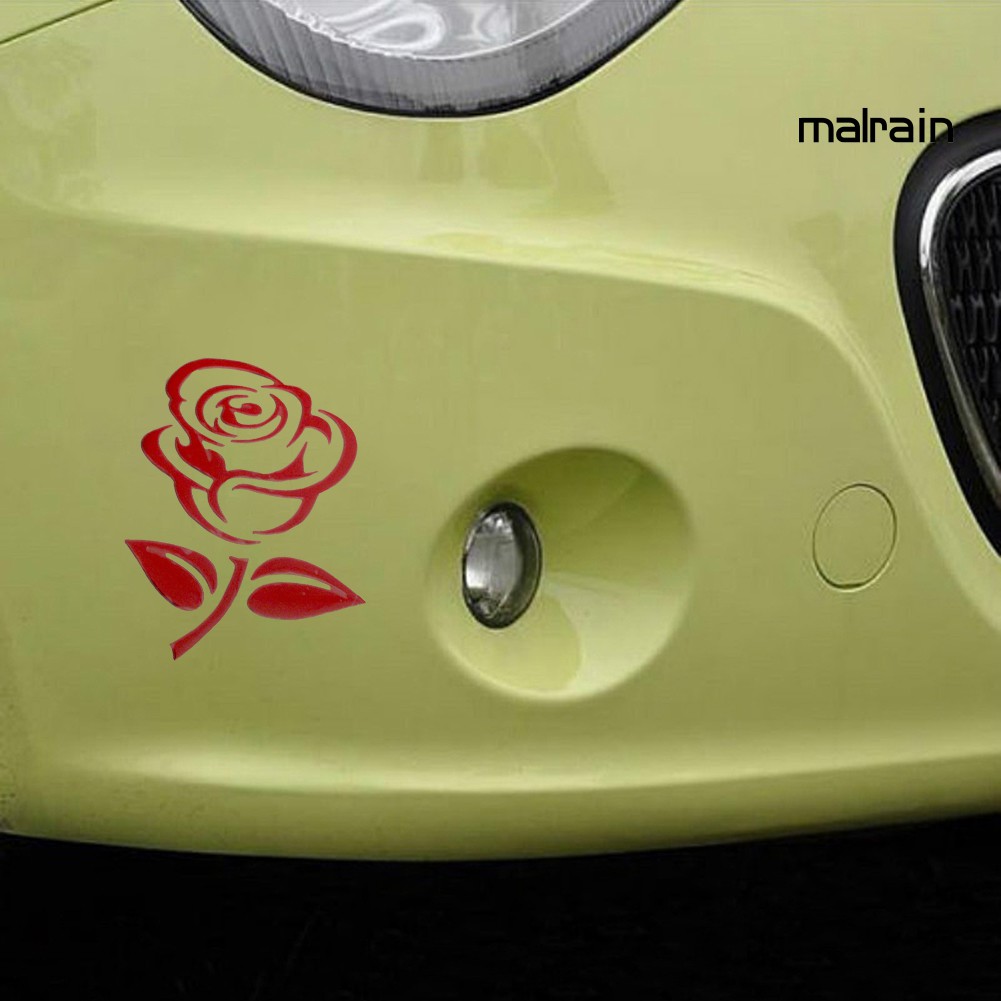 【VIP】Fashion Rose Flower Car Vehicle Light Lamp Brow Decor Rearview Mirror Sticker