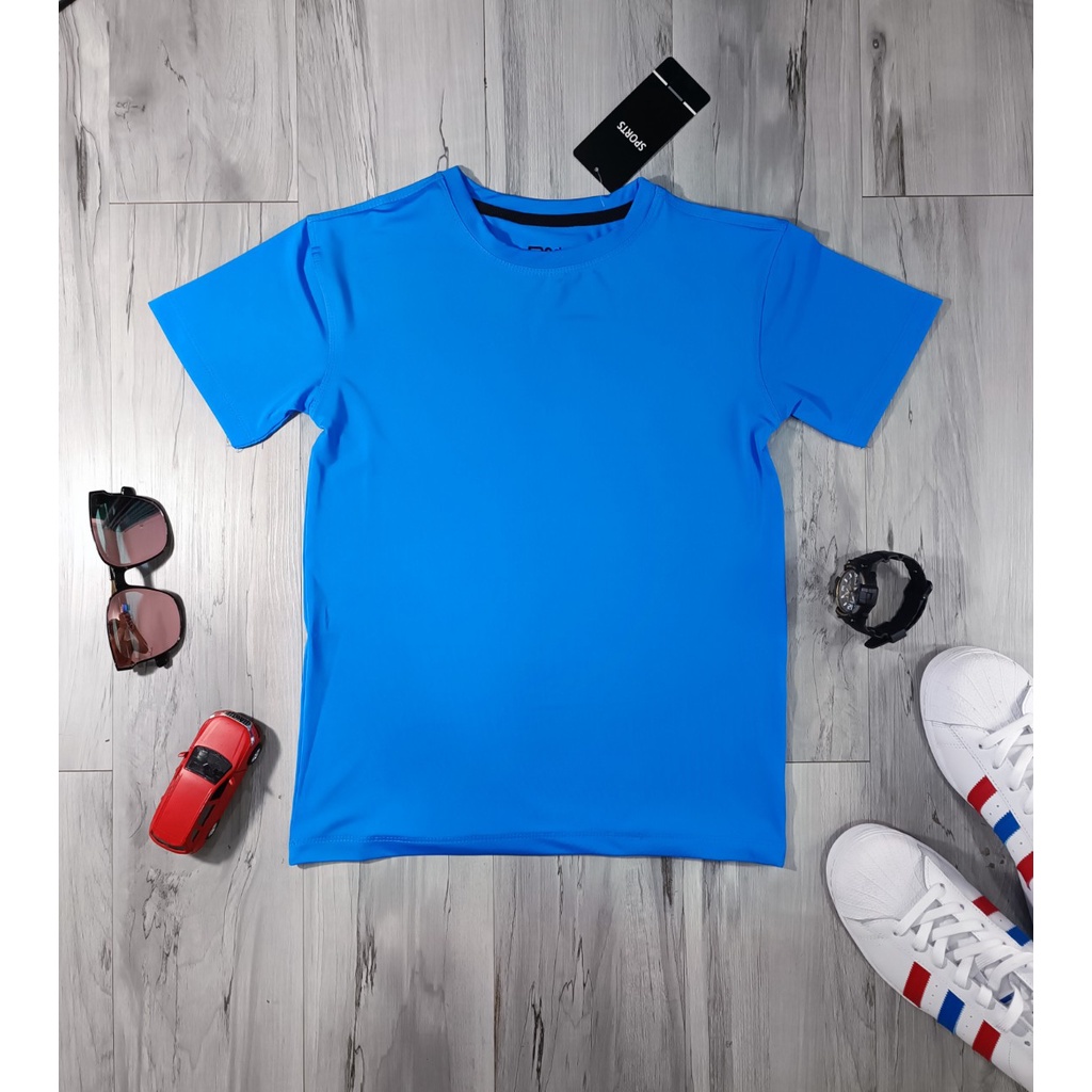 Áo thun bé trai 8-17 tuổi size đại vải thun lạnh thể thao loại trơn 25-60kg