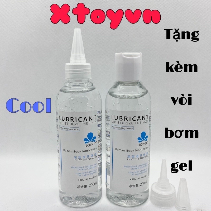 Gel Bôi trơn JOKER xanh mát, gốc nước, siêu trơn 2in1 massage body lẫn quan hệ - 200ml