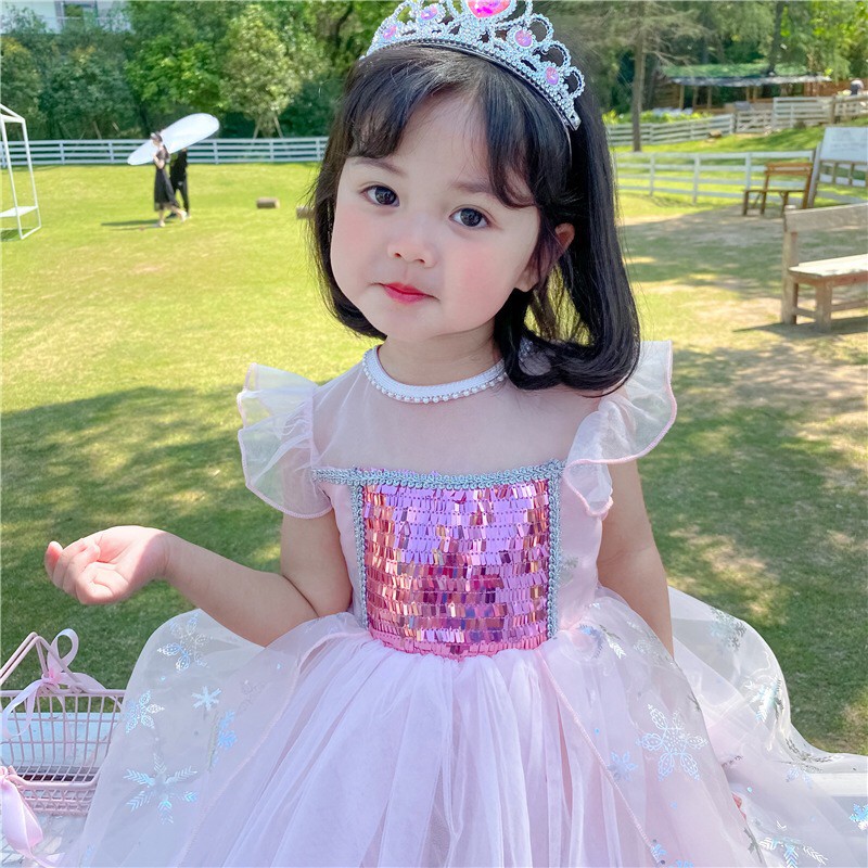 Đầm công chúa Elsa ngắn