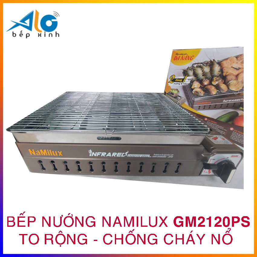 Bếp nướng Namilux GM2120PS - To rộng - tiết kiệm gas - chống cháy nổ - Alo Bếp Xinh