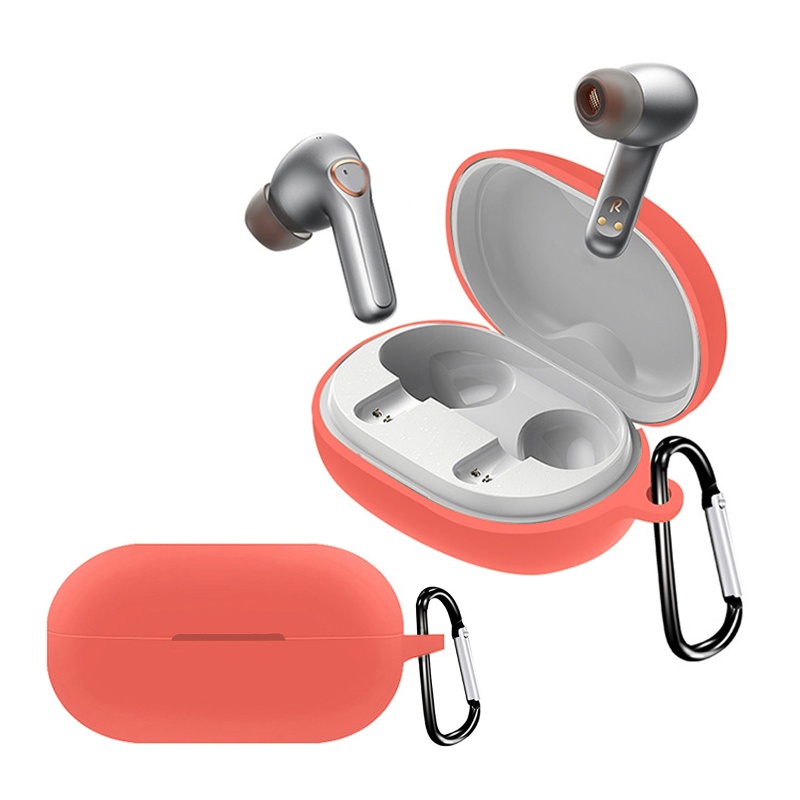 Vỏ Bảo Vệ Hộp Sạc Tai Nghe Không Dây Bằng Silicon Siêu Bền Kèm Móc Treo Tiện Dụng Cho Soundpea