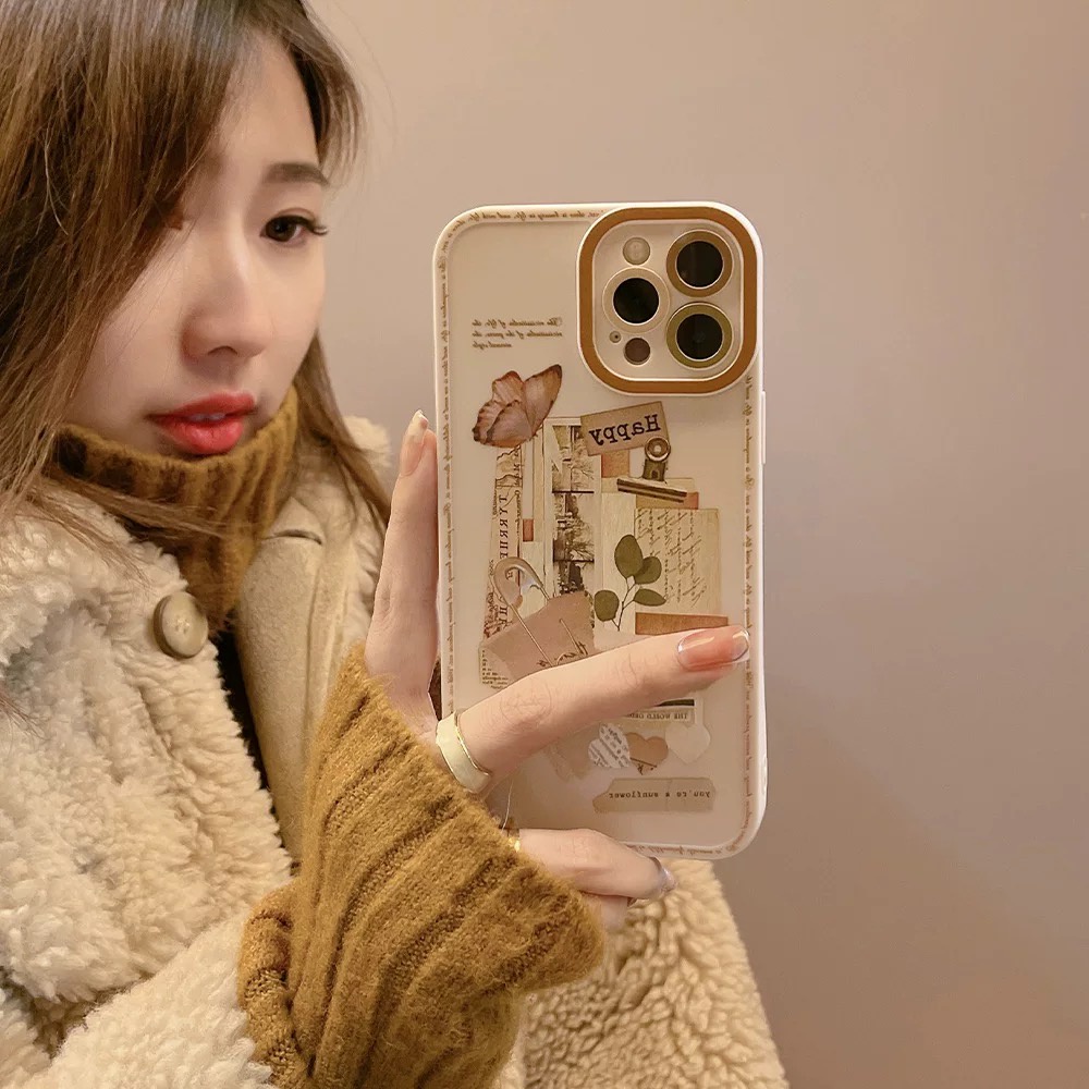 𝐂𝐨́ 𝐬𝐚̆̃𝐧 𝐜𝐡𝐨 𝐢𝐏𝐡𝐨𝐧𝐞 𝟏𝟑  Ốp lưng cho iphone, ốp hoa Vintage cạnh vuông