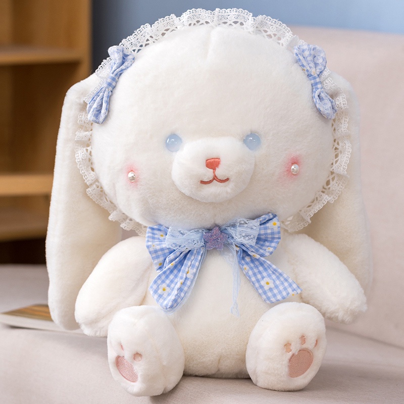Hàng Có Sẵn Trong 24Lolita vui nhộn cho nữ Thỏ Nhồi Bông Mềm Mại Phong Cách Lolita Dễ Thương Dùng Làm Quà Tặng Thú Nhồi Bông Hình Thỏ Tai Dài 25-40cm Mềm Mại Đáng Yêu