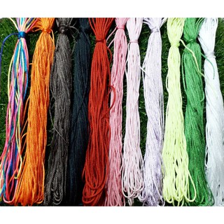dây dù 1mm đủ màu : giá 10 mét = 10k ( chất liiệu vải , sợi mềm dễ thắt vòng tay , đan sợi )