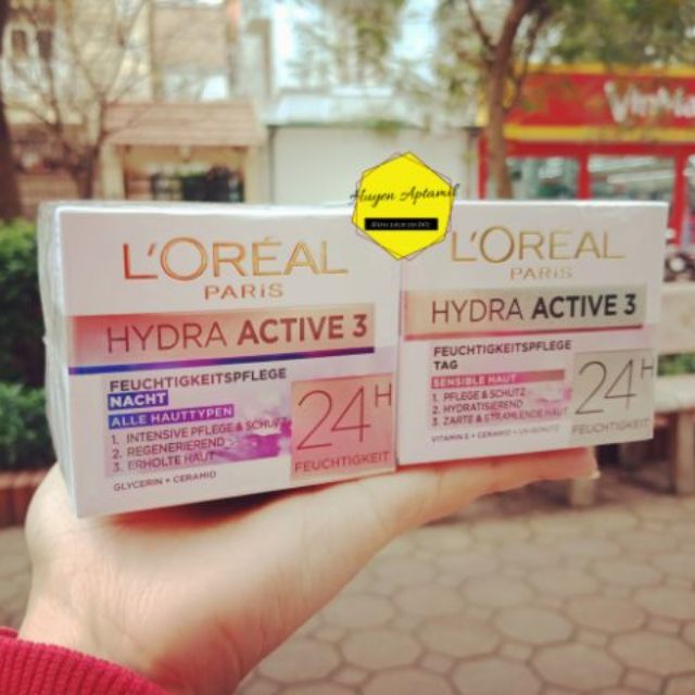 Bộ dưỡng da Loreal Active 3 24h xách tay Đức