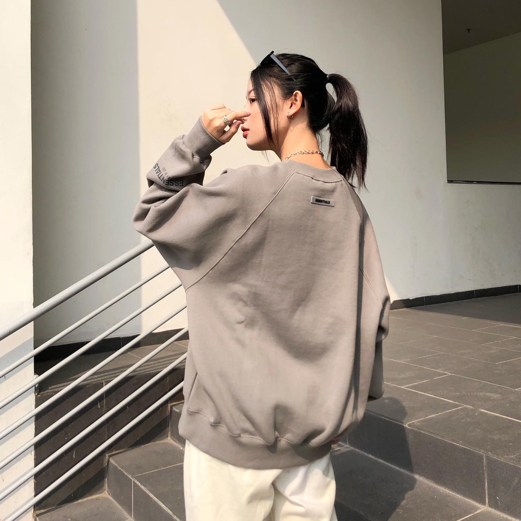 Áo Sweater Essentials Fear Of God SS20, Essentials FOG Sweater in cao su nổi, Chất liệu nỉ bông, 5 màu DuSo