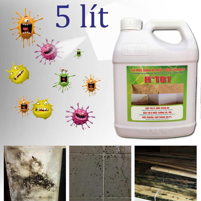 Chất tẩy mốc SIÊU ĐẬM ĐẶC HT01 , Tẩy mốc tường, mốc trần, quần áo, khử trùng,diệt khuẩn 99,99%