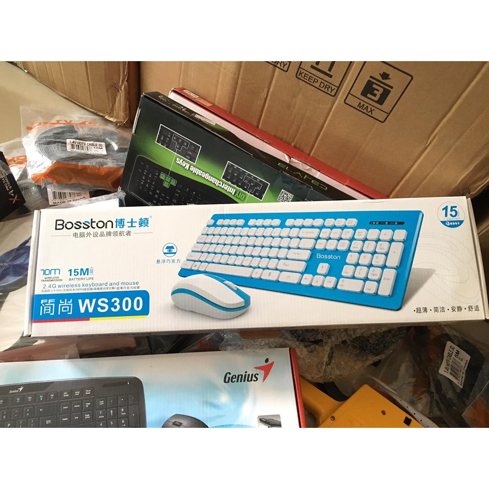 COMBO Ko Dây BOSTON WS300 chuột - Bàn phím Chính Hãng