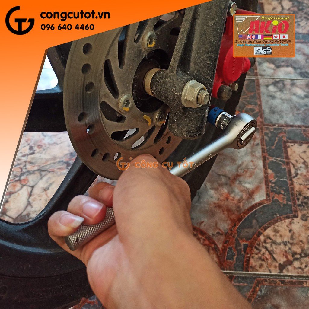 Cần xiết lực tự động đảo chiều 3/8 Wakio 200mm