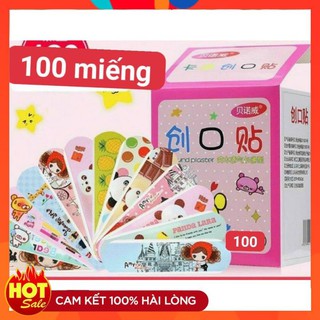 Băng Gâu Dán Cá Nhân Cute Dễ  Thương Họa Tiết Ngộ Nghĩnh Cho Bé - hộp 100 miếng