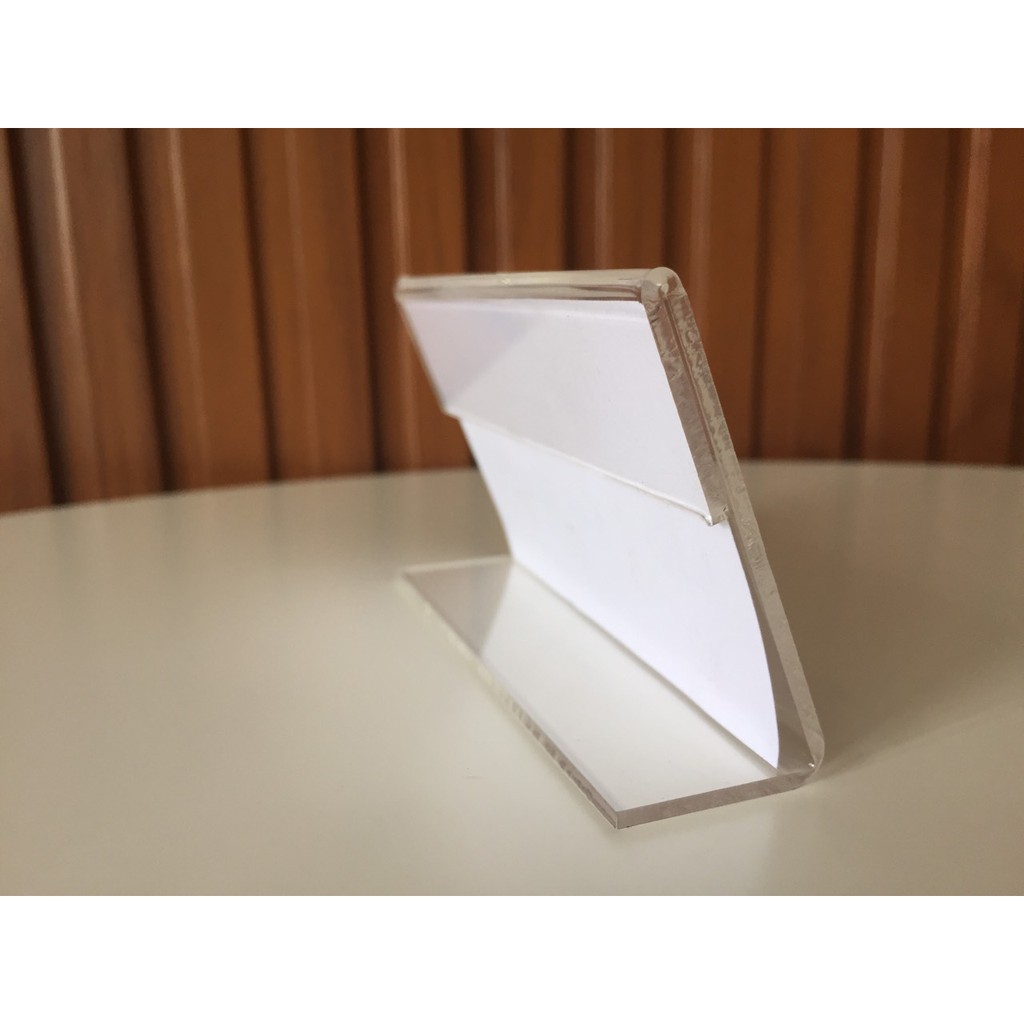 Menu mica nhỏ 5.5x9cm, menu mica mini, tag giá mica