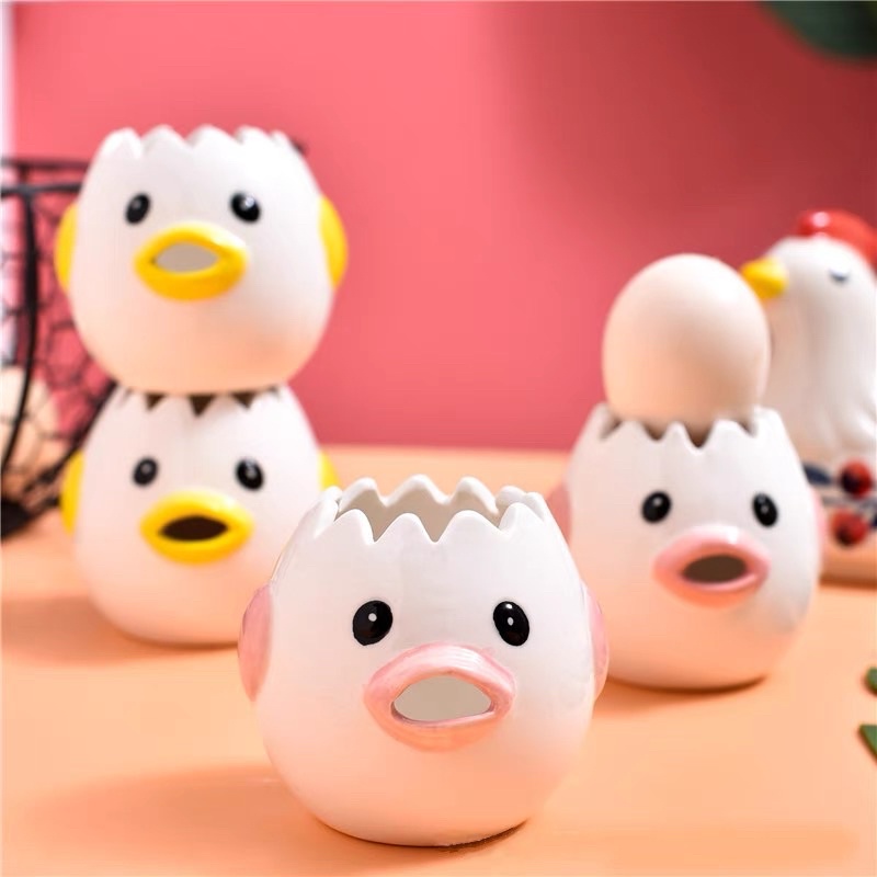 Gà tách trứng tiện lợi - gốm sứ sáng tạo